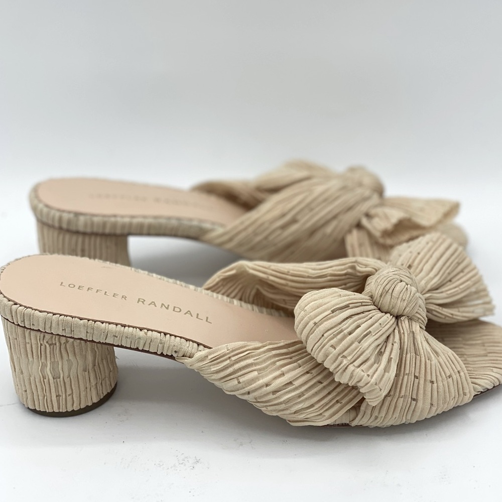 LOEFFLER RANDALL Emilia Natural‎ Pleated Bow Heel